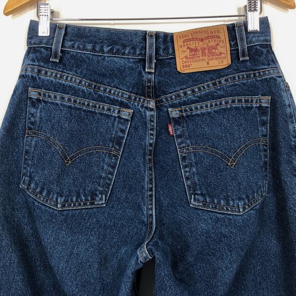 VTG Levis 550 Jean Y2K Relaxed Fit Tapered Leg High Rise Size 10S 28 x 28.5 Blue - Picture 6 of 15